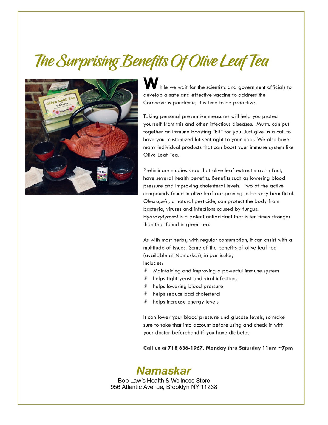 Surprising Benefits of Olive Leaf Tea